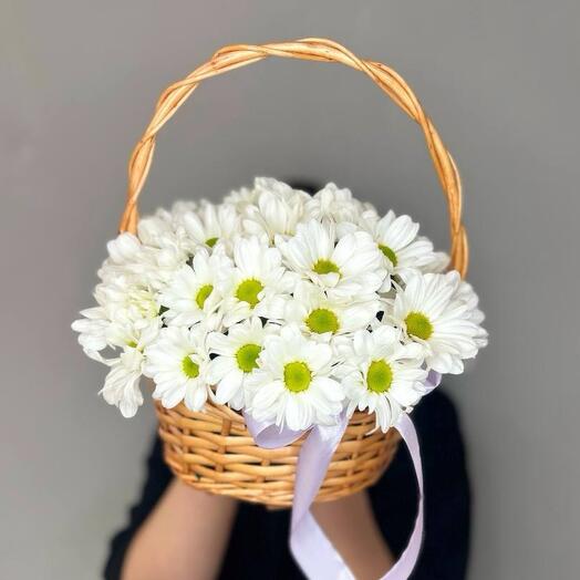 Корзина с хризантемой