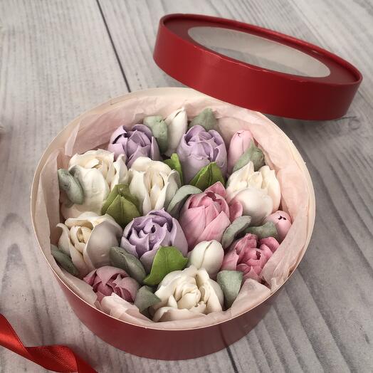 Зефирные цветы в подарок учителю , маме , бабушке