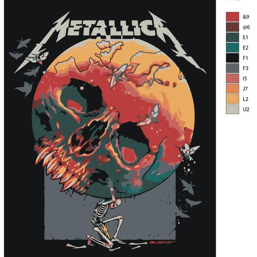 Картина по номерам X-732 "Рок-группа Metallica" 60х80