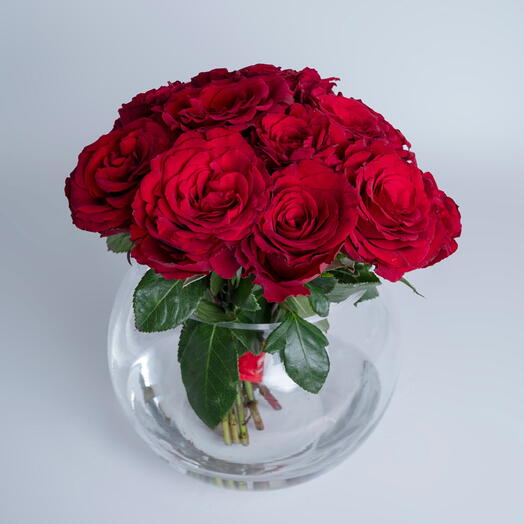 11 Red Roses Vase