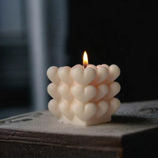 Heart Bubble - Molded Scented Candle