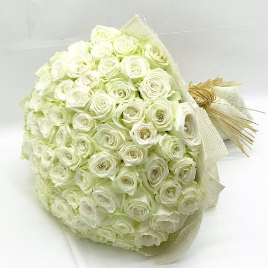 Pure Elegance: Bouquet of 101 White Roses