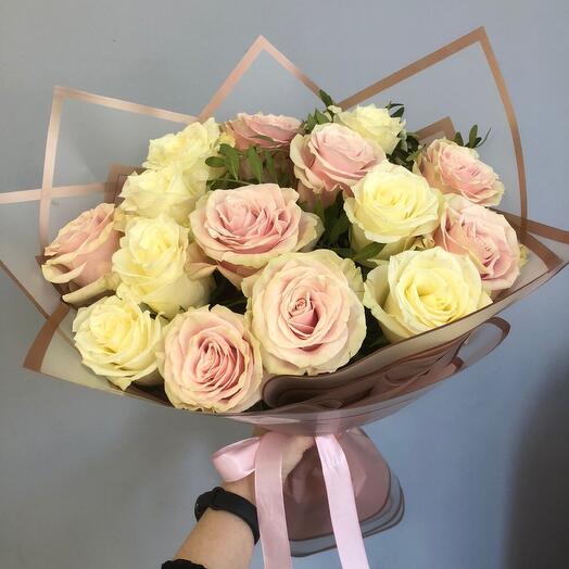 Букет нежных эквадорских роз 🌸