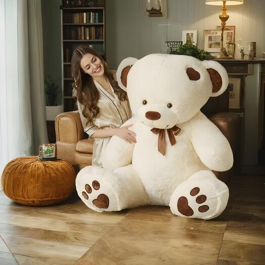Stuffed toy Big Bear Thomas 190 cm Milk