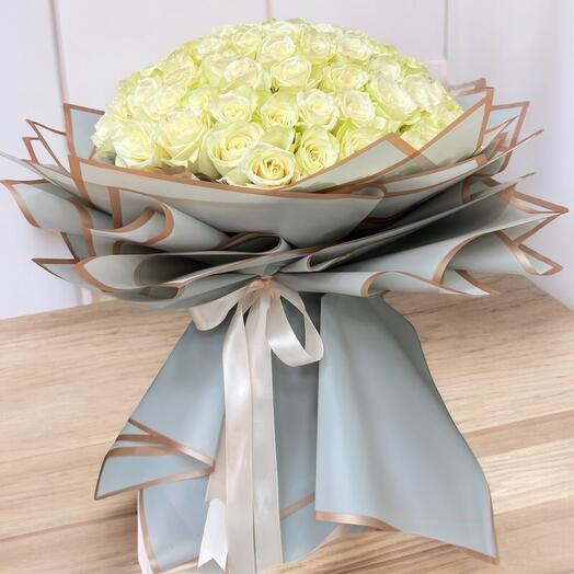 White roses bouquet