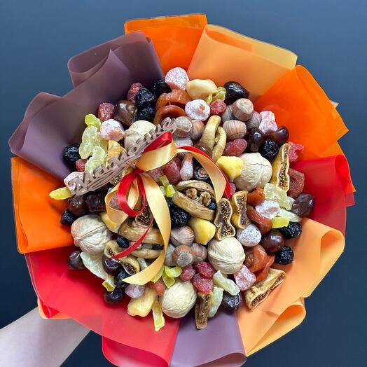 Букет из сухофруктов и орехов Бант