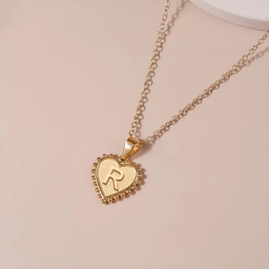 R letter necklace