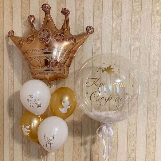 Шары на крестины, крещение