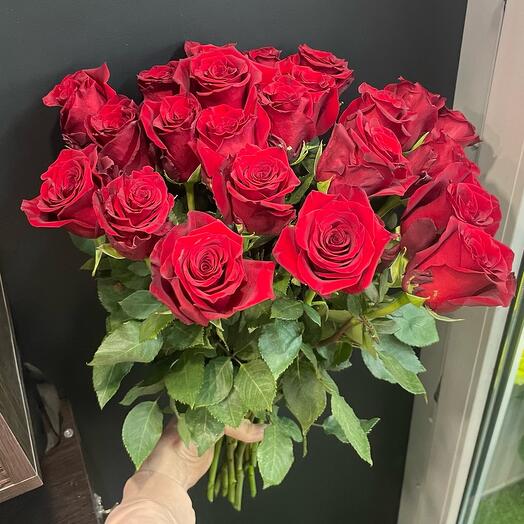Розы красные ароматные, эквадор 25 штук🎀😍
