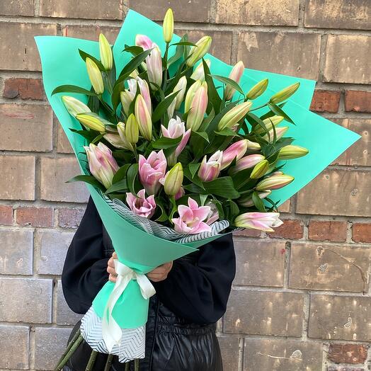 Lily with designer packaging