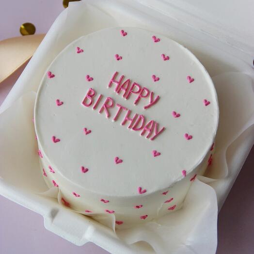 Бенто торт "Happy Birthday" на день рождения мамы, сестры или подруги