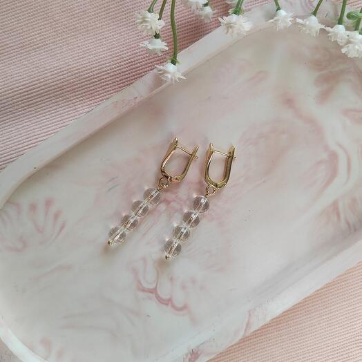Серьги из горного хрусталя