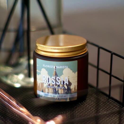 Ароматическая свеча «Россия белая берёза» 120 мл