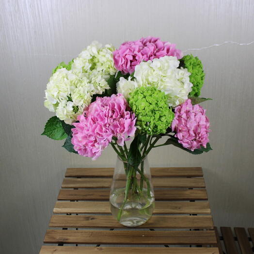 Mixed Hydrangea Vase