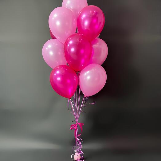 Fuente de 13 bolas de color rosa