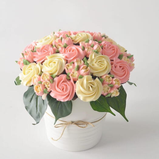 Holy Month Cupcake Bouquet Pink