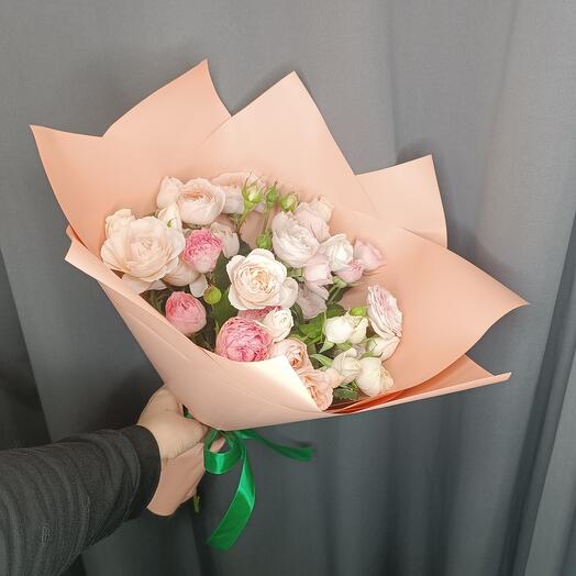 Микс пионовидных кустовых роз 💕