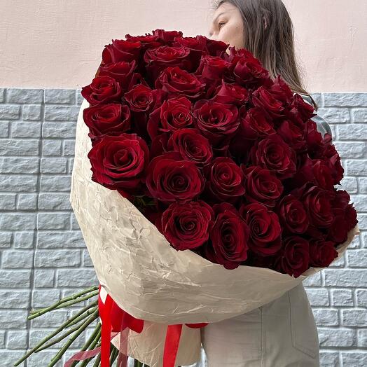 49 rosas ecuatorianas rojas Exsploer 70cm