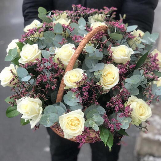 Flowers in basket