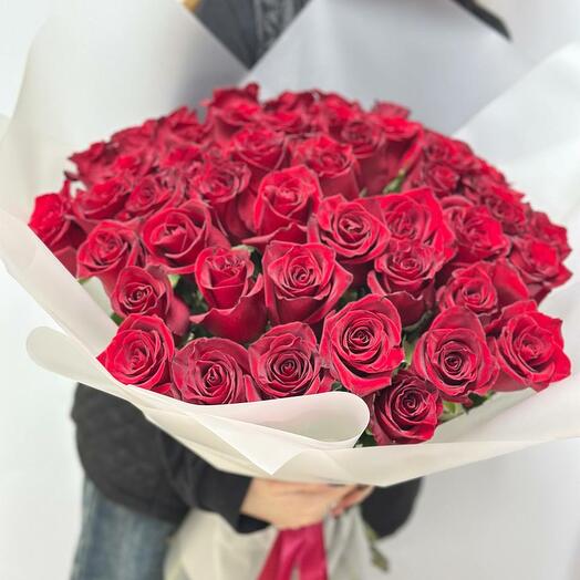 -20%АКЦИЯ🌹Монобукет "Признание в любви"/розы Кения/Кенийская роза/Цветы в Уфе/Доставка цветов Уфа//Цветы Уфа