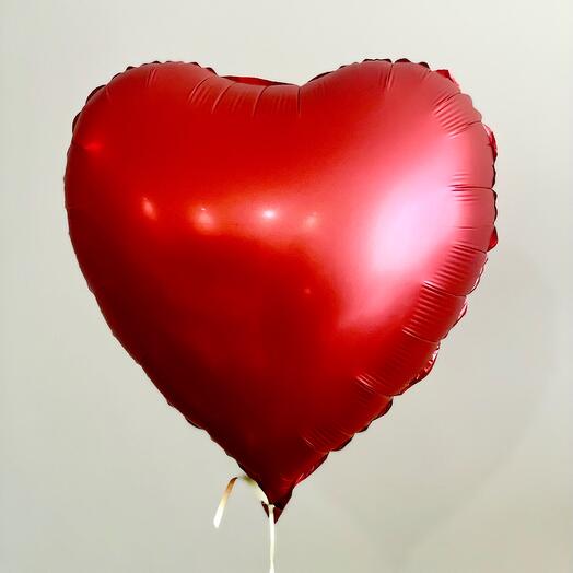 XL Foiled helium red heart 24"