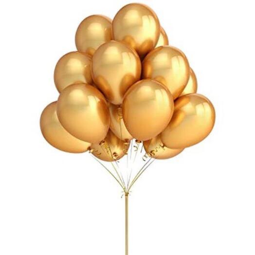 15 Gold Helium Balloons
