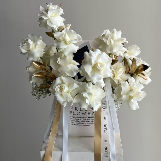 Flower box S white