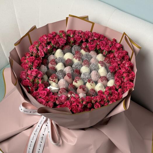 Bouquet (size M, with roses)