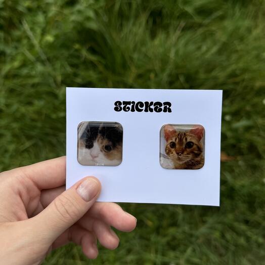 3д стикеры котики