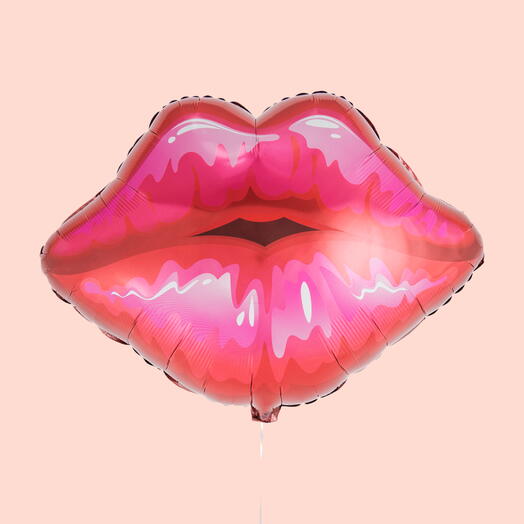 Шар гелий губы. Helium foil balloon Lips, Kiss