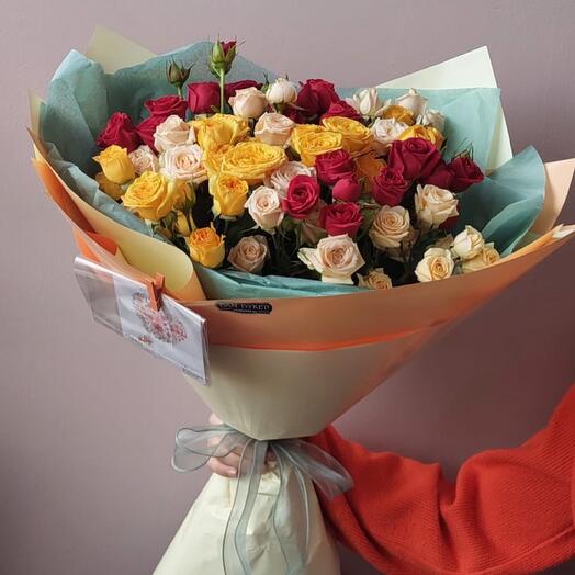 15 кустовых роз