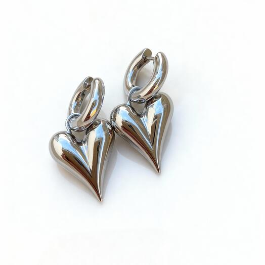 Серьги из латуни с серебрением