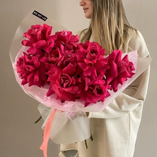 Fragantes rosas francesas 9 piezas