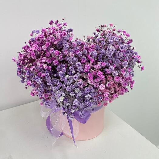 Сердце из гипсофилы💖