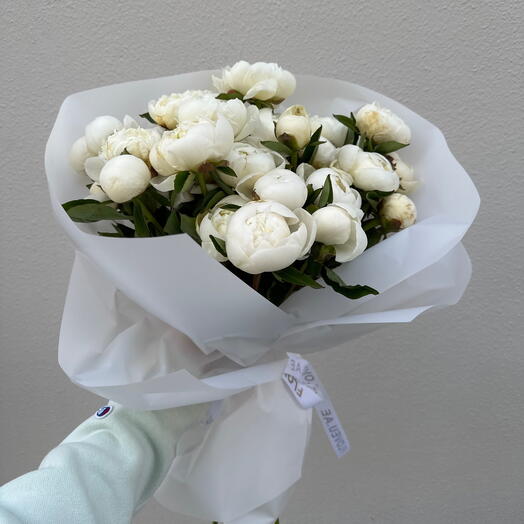 White peonies