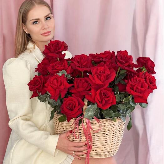 Luxury premium composition with French roses