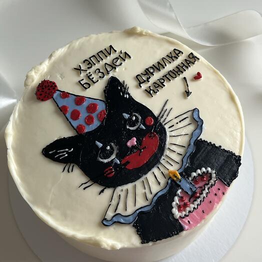 Торт 1 кг с котиком