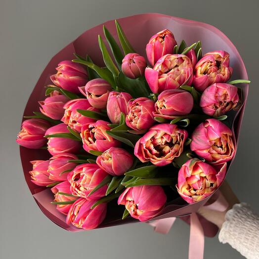 Тюльпаны пионовидные «Columbus» 21 шт