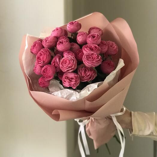 7 пионовидных роз Giselle Жизель букет 21 Buket flowers
