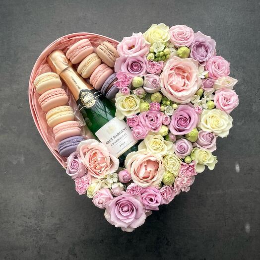 Pink Heart Flower Set - M