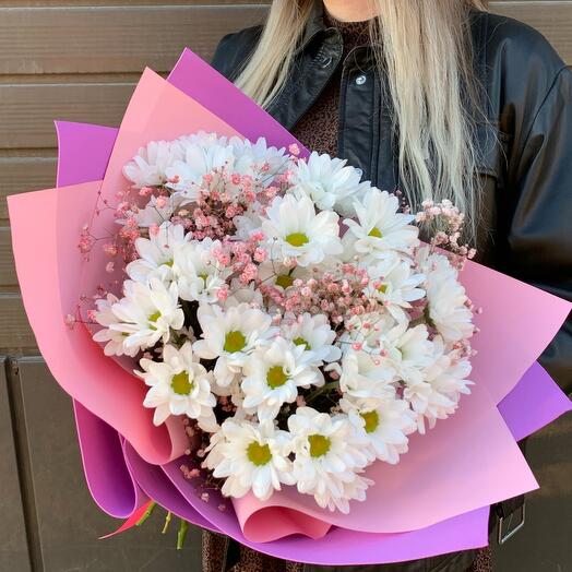 Manzanilla y gypsophila 💕 crisantemo