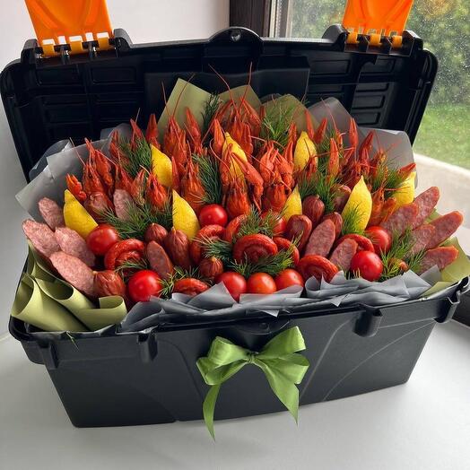 Чоловічий букет Ящик смакоти