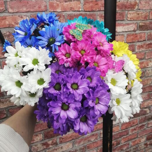 Bouquet of chrysanthemums "Bright mix"