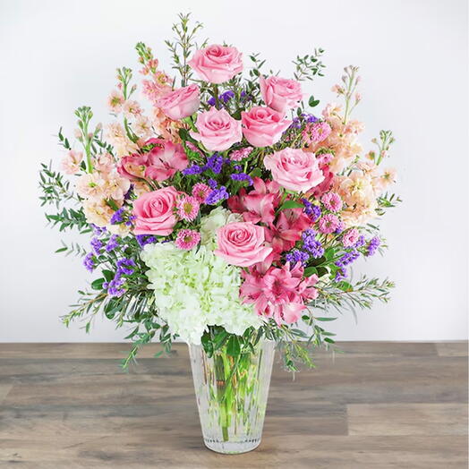 Mixed Aesthetic Colored Flowers in Vase
