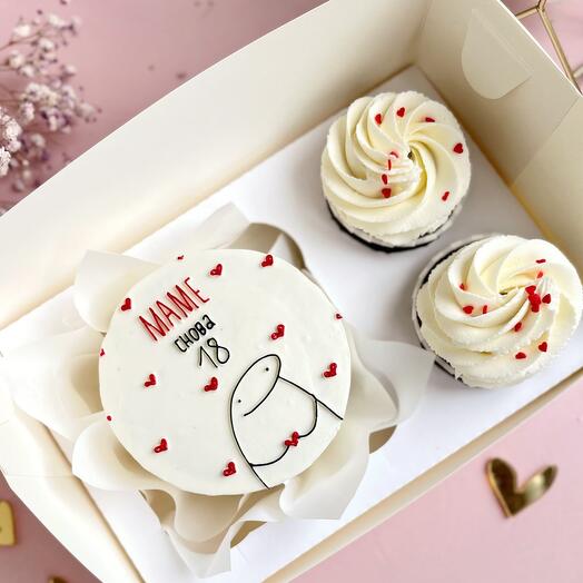 Бенто з капкейками мамі