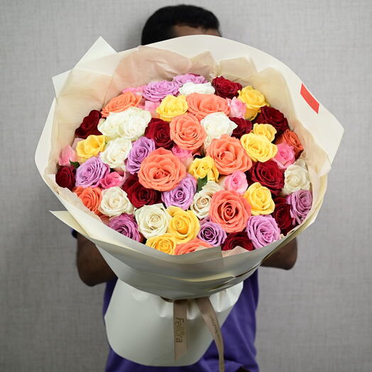 51 Mixed Roses Bouquet A