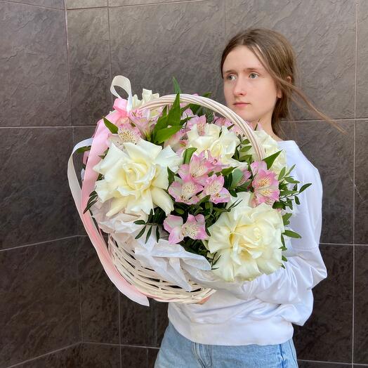Корзина свежих цветов🌸