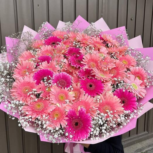 Pink and purple Gerbera bouquets