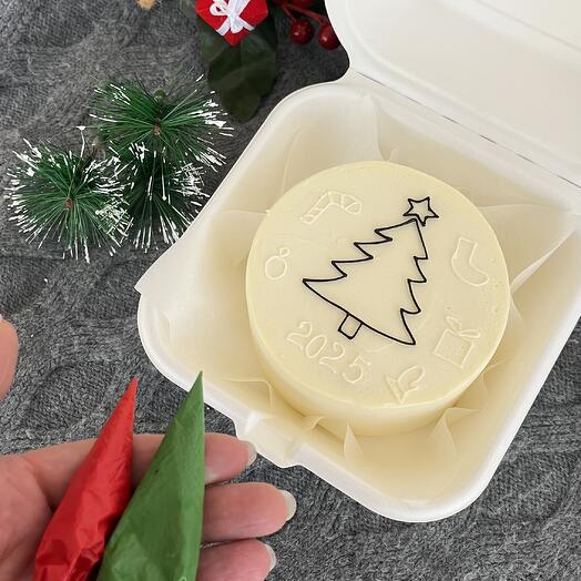 Бенто торт "Новый год" торт детям, торт ребенку на новый год, тоорт на новый год, торт малышу, торт разукрась сам