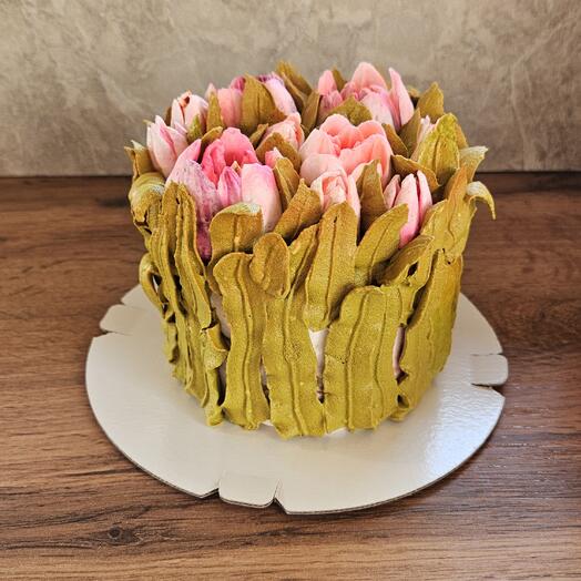 Зефирный торт "Тюльпаны"